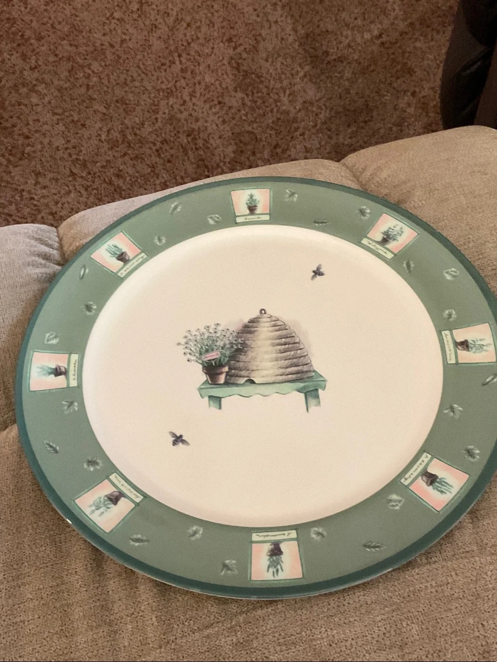 Precidio Pfaltzgraff Naturewood Beehive Melamine 14” Serving Plate